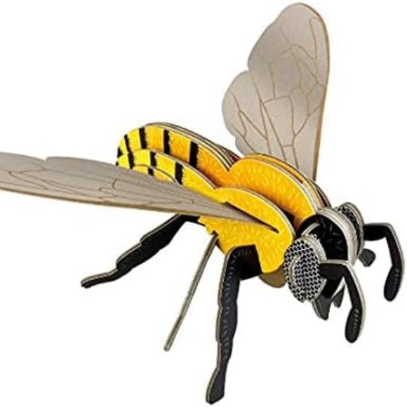 NEW DIY HONEY BEE MODEL Flapping Wing Eco Friendly Cardboard Craft Kit 3D Puzzle - Picture 3 of 16